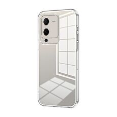 Per vivo S15 Custodia per telefono con foro sottile con placcatura trasparente (trasparente)