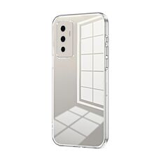 Per vivo S10e / V23e 4G/5G / Y75 4G Custodia per telefono con foro sottile con placcatura trasparente (trasparente)