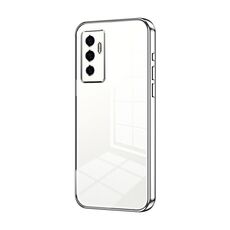 Per vivo S10e / V23e 4G/5G / Y75 4G Custodia per telefono con foro sottile con placcatura trasparente (Argento)