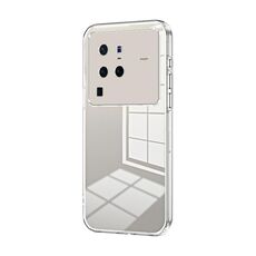 Per vivo X80 Pro Custodia per telefono con foro sottile con placcatura trasparente (trasparente)