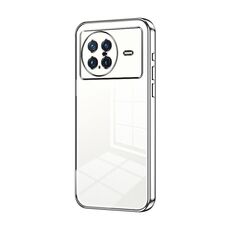 Per vivo X Note Custodia per telefono con foro sottile con placcatura trasparente (Argento)