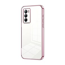 Per vivo T1 / iQOO Neo5 SE Custodia per telefono con foro sottile con placcatura trasparente (rosa)