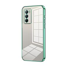 Per vivo T1 / iQOO Neo5 SE Custodia per telefono con foro sottile con placcatura trasparente (verde)