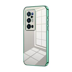 Per vivo X70 Pro+ Custodia per telefono con foro sottile con placcatura trasparente (verde)