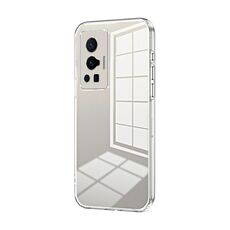 Per vivo X70 Pro Custodia per telefono con foro sottile con placcatura trasparente (trasparente)