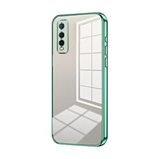 Per vivo Y70s / iQOO U1 / Y51s / Y70t Custodia per telefono con foro sottile con placcatura trasparente (verde)