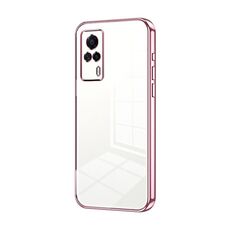 Per vivo S9e Custodia per telefono con foro sottile con placcatura trasparente (rosa)