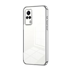 Per vivo S9e Custodia per telefono con foro sottile con placcatura trasparente (Argento)