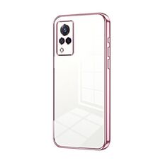 Per vivo S9 Custodia per telefono con foro sottile con placcatura trasparente (rosa)