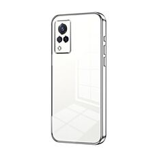 Per vivo S9 Custodia per telefono con foro sottile con placcatura trasparente (Argento)