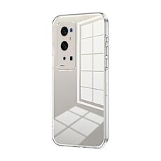 Per vivo X60 Pro+ Custodia per telefono con foro fine con placcatura trasparente (trasparente)