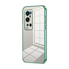 Per vivo X60 Pro+ Custodia per telefono con foro sottile con placcatura trasparente (verde)
