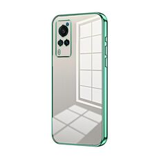 Per vivo X60 Custodia per telefono con foro sottile con placcatura trasparente (verde)