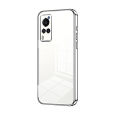 Per vivo X60 Custodia per telefono con foro sottile con placcatura trasparente (Argento)