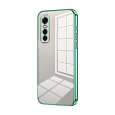 Per vivo S7e / Y73s Custodia per telefono con foro sottile con placcatura trasparente (verde)