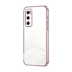 Per vivo V20 SE / Y70 Custodia per telefono con foro sottile con placcatura trasparente (rosa)
