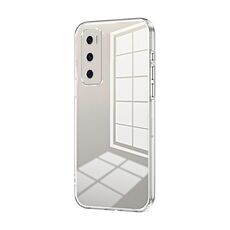 Per vivo V20 SE / Y70 Custodia per telefono con foro fine con placcatura trasparente (trasparente)