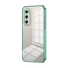 Per vivo V20 SE / Y70 Custodia per telefono con foro sottile con placcatura trasparente (verde)