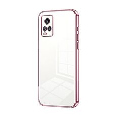 Per vivo V20 Custodia per telefono con foro sottile con placcatura trasparente (rosa)