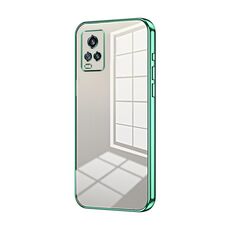 Per vivo V20 Custodia per telefono con foro sottile con placcatura trasparente (verde)