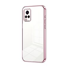 Per vivo S7 / V20 Pro Custodia per telefono con foro sottile con placcatura trasparente (rosa)