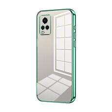 Per vivo S7 / V20 Pro Custodia per telefono con foro sottile con placcatura trasparente (verde)