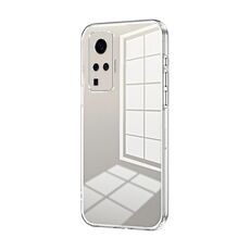 Per vivo X50 Pro Custodia per telefono con foro sottile con placcatura trasparente (trasparente)