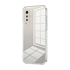 Per vivo X50 Custodia per telefono con foro sottile con placcatura trasparente (trasparente)