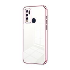 Per vivo Y50 / Y30 Custodia per telefono con foro sottile con placcatura trasparente (rosa)