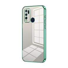 Per vivo Y50 / Y30 Custodia per telefono con foro sottile con placcatura trasparente (verde)
