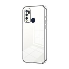 Per vivo Y50 / Y30 Custodia per telefono con foro sottile con placcatura trasparente (Argento)