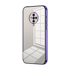 Per vivo S6 Custodia per telefono con foro sottile con placcatura trasparente (viola)