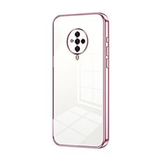Per vivo S6 Custodia per telefono con foro sottile con placcatura trasparente (rosa)