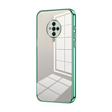 Custodia per telefono con foro sottile con placcatura trasparente per vivo S6 (verde)