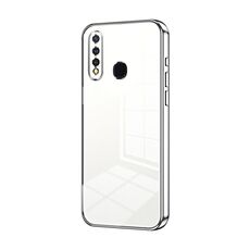 Per vivo Y5s / U3 / Z5i / U20 / Y19 Custodia per telefono con foro fine con placcatura trasparente (Argento)