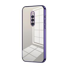 Per vivo X27 Pro Custodia per telefono con foro sottile con placcatura trasparente (viola)
