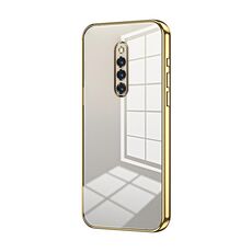 Per vivo X27 Pro Custodia per telefono con foro sottile con placcatura trasparente (oro)