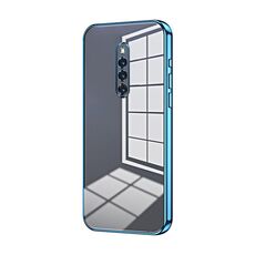 Per vivo X27 Pro Custodia per telefono con foro sottile con placcatura trasparente (blu)