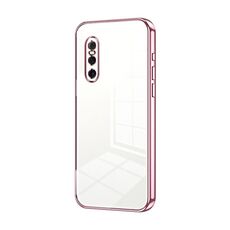 Per vivo X27 Custodia per telefono con foro sottile con placcatura trasparente (rosa)