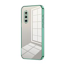 Per vivo X27 Custodia per telefono con foro sottile con placcatura trasparente (verde)