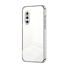 Per vivo X27 Custodia per telefono con foro sottile con placcatura trasparente (Argento)
