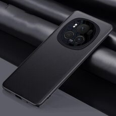 Custodia per telefono antiurto all-inclusive in pelle tinta unita per Honor Magic6 Pro (nera)