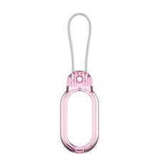Per Samsung Galaxy SmartTag2 Custodia per PC con prevenzione della perdita con blocco di sicurezza a filo, colore: rosa trasparente