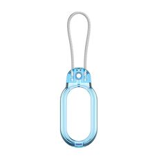 Per Samsung Galaxy SmartTag2 Custodia per PC con prevenzione della perdita con blocco di sicurezza a filo, colore: blu trasparente