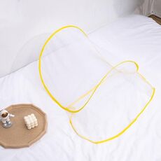 Mini zanzariera pieghevole portatile da viaggio a prova di insetti, senza installazione, colore: giallo normale