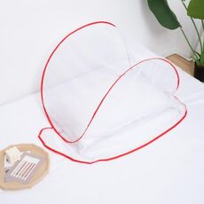 Mini zanzariera pieghevole portatile da viaggio a prova di insetti, senza installazione, colore: rosso ingrandito