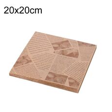 500 fogli/pacco Carta da forno Carta da forno Carta da forno Fodere per cestini per alimenti Carta 20 x 20 cm Marrone