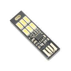 Luci di emergenza dimmerabili tattili da 6 LED Lanterna di alimentazione mobile con pezzo leggero USB (luce bianca)