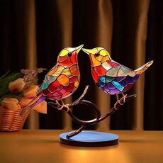 Cento fiori uccelli metallo ferro arte ornamento 3D stereoscopico uccelli decorazione artigianale, quantità: 2