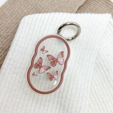 Per Samsung Galaxy SmartTag2 Custodia trasparente con custodia protettiva per immagini colorate, colore: rosa farfalla